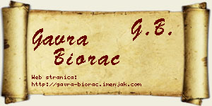 Gavra Biorac vizit kartica